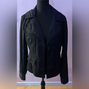 Black fitted button up blazer size L